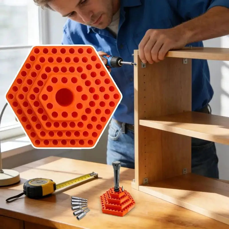 Hex Shank Drill Bit Storage Box | Screwdriver Bits Organizer Drill Bit Organizer Qme