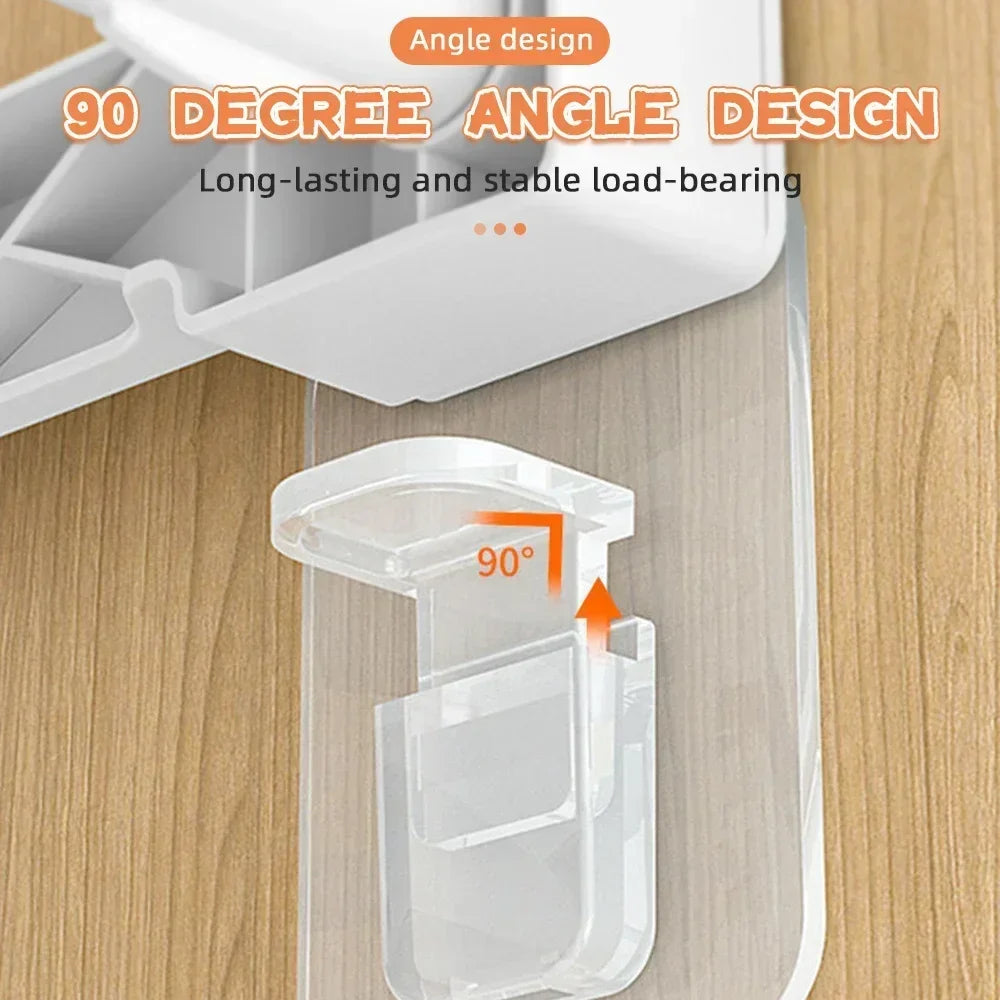 Adhesive Wall Mount Support Brackets Self-Stick Silicone Set of 2 Wall Mount Brackets Qme