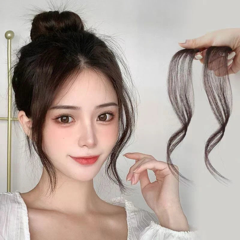 3D Clip-In Synthetic Bang Hairpiece – Invisible Natural Fringe Clip-In Bang Hairpiece Qst