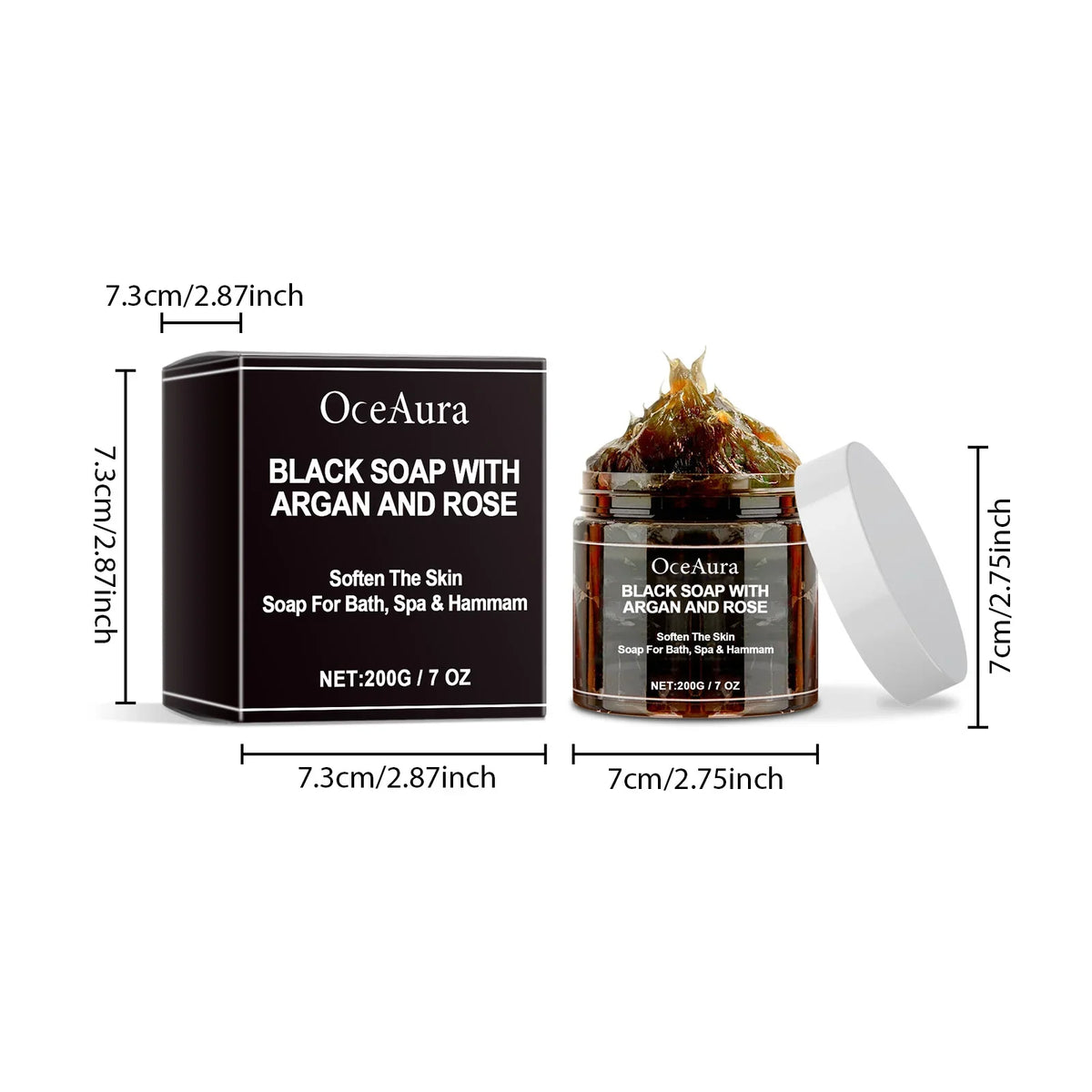 Black Purifying Body Scrub Soap – Exfoliating & Moisturizing Body Scrub Soap Qme