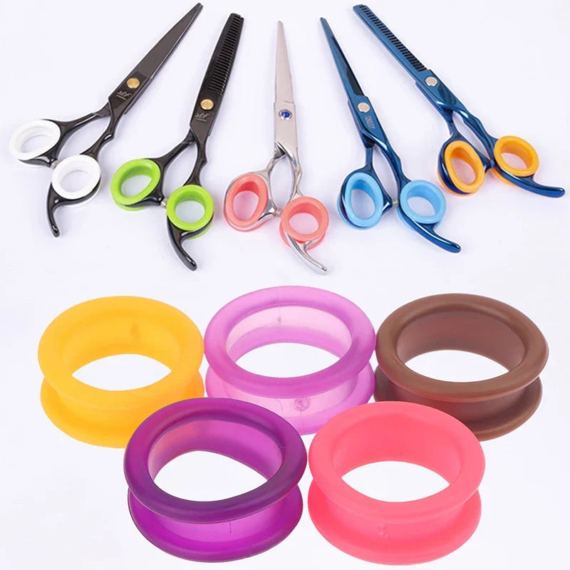 Barber Shears Silicone Finger Ring Grips Inserts – 15 Colors Scissor Finger Grips Qme
