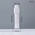 Square Vacuum Pump Bottles – Refillable Travel Dispensers 15/30/50ml Cosmetic Dispenser Bottle Qme 50ml trans