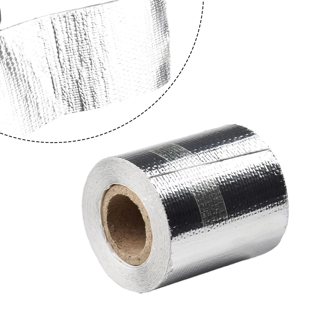 5m Silver Heat Resistant Exhaust Pipe Insulation Tape Exhaust Insulation Tape Qme