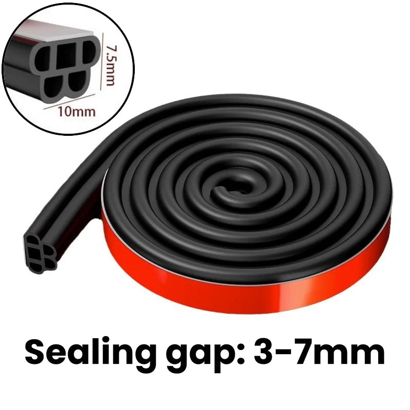 EPDM Acoustic Door & Window Sealing Strip 5M 6M 10M Door Weatherstrip Seal Qme Double-layer 5m