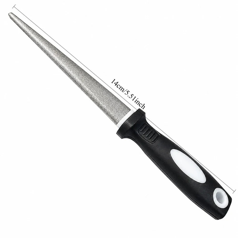 Diamond Grinding Sharpener – Ergonomic Handle, Curved & Flat Knife Sharpener Qme