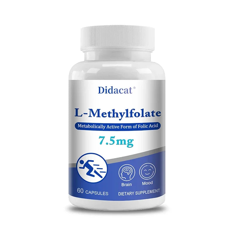L-Methylfolate Capsules – Active Folate, Non-GMO | Didacat Folate Supplement Qst 60 count-1 bottle
