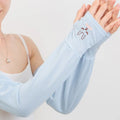 Ice Silk UV Arm Sleeves – Unisex Fingerless Sun Cover UV Arm Sleeves Qst Blue