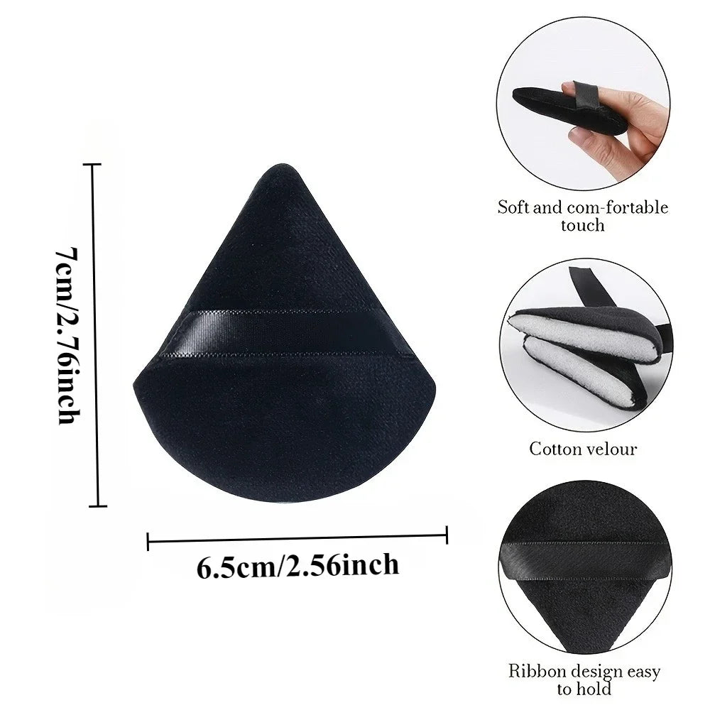 Triangular Fan-Shaped Powder Puff Sponge Finger Pad Powder Puff Sponge Qme