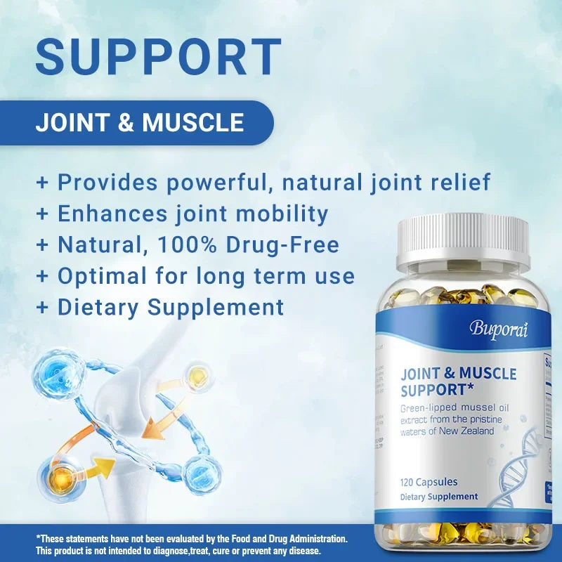 Green Lipped Mussel Oil Joint & Muscle Support Capsules Joint Support Supplement Qst