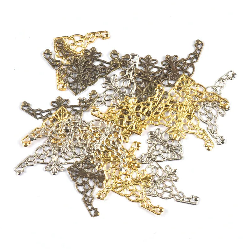 Antique Metal Filigree Corner Protector Wraps – Set of 3 Filigree Corner Wraps Qme