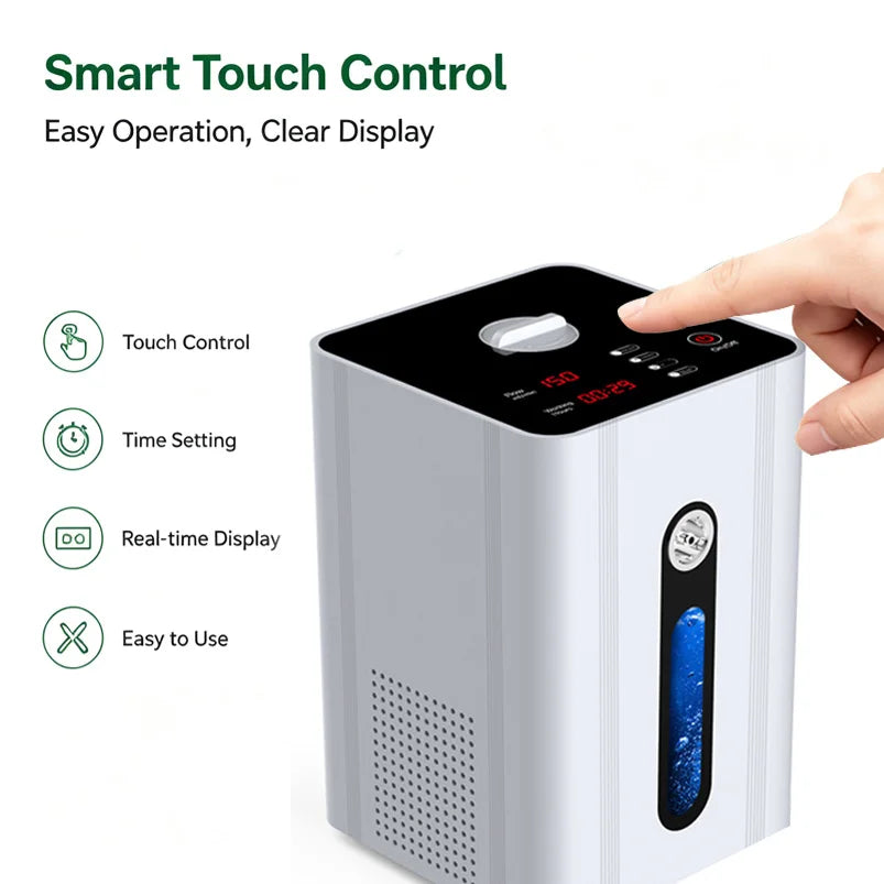 Suyzeko 150ml/min PEM Hydrogen Inhaler – Home Wellness Device Hydrogen Inhaler Machine Qst