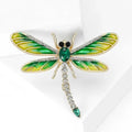 Enamel Dragonfly Brooch – Alloy Rhinestone Lapel Pin Enamel Brooch Pin Qme Green