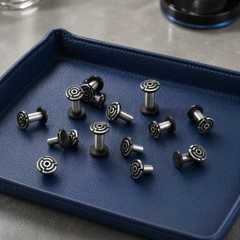 Stainless Steel Knife Handle Screws – 10 Sets Double Locking Bolts Knife Handle Fasteners Qst