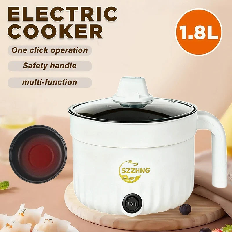 1.8L Non-Stick Electric Rice Cooker & Steamer – Compact Electric Rice Cooker Qme