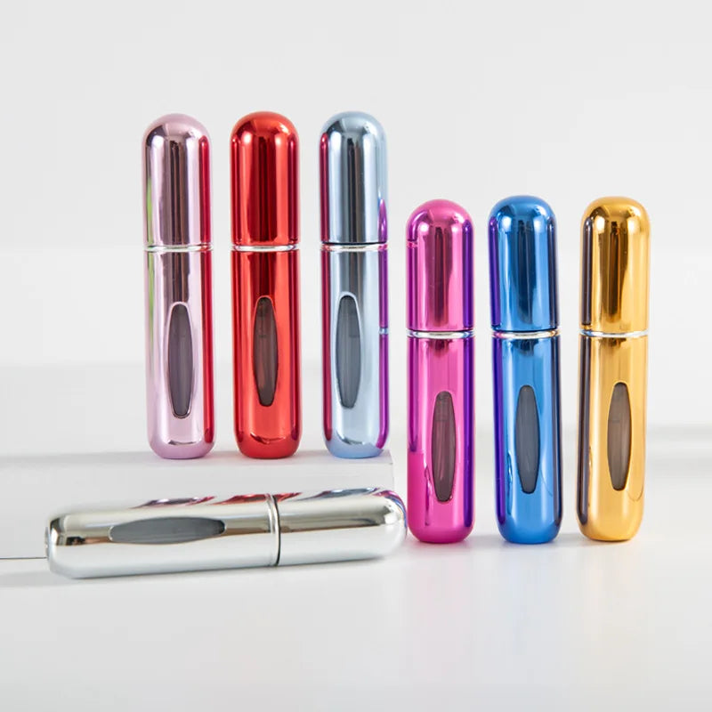 Mini Travel Perfume Bottle 5ml – Refillable Bottom-Fill Spray Perfume Travel Atomizer Qme