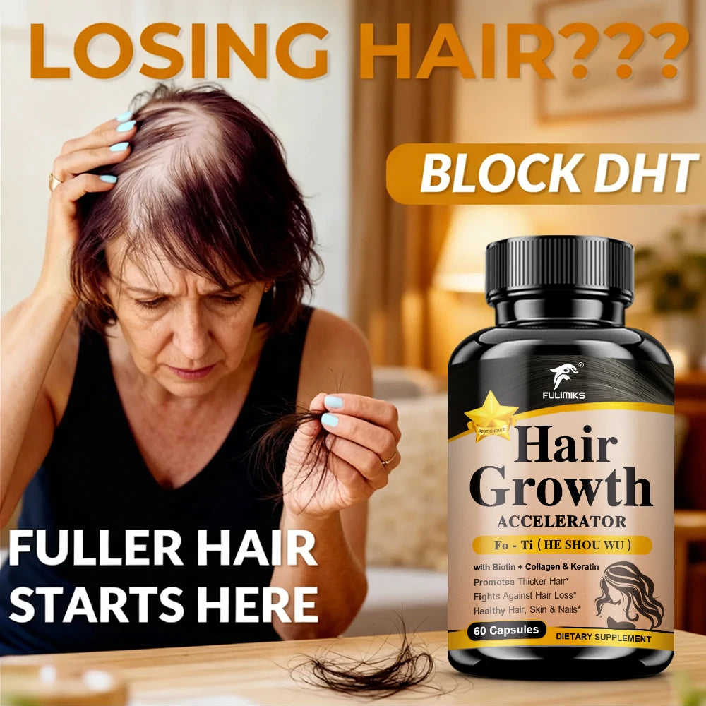 Hair Growth Supplement Capsules – Fo-Ti Root & Ginger Extract Hair Growth Supplement Qst