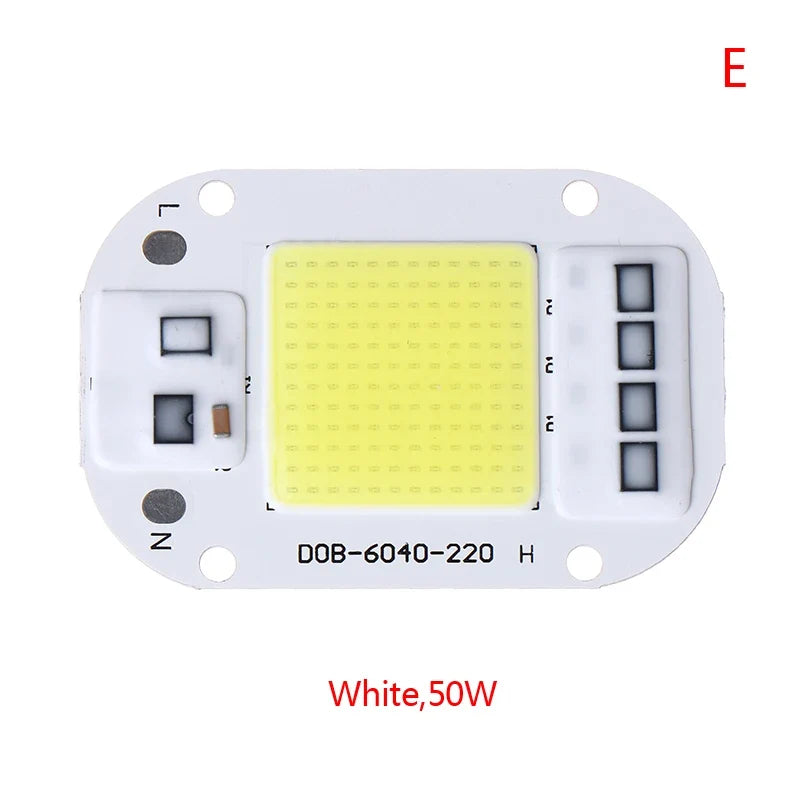 Smart COB LED Chip 20W 30W 50W AC 110-220V No Driver Needed COB LED Chip Qme E