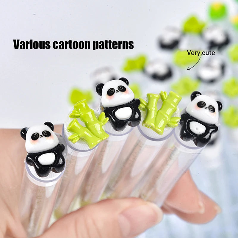 Panda Mascara Wands & Eyebrow Spoolies with Crystal Tubes Mascara Wand Set Qst