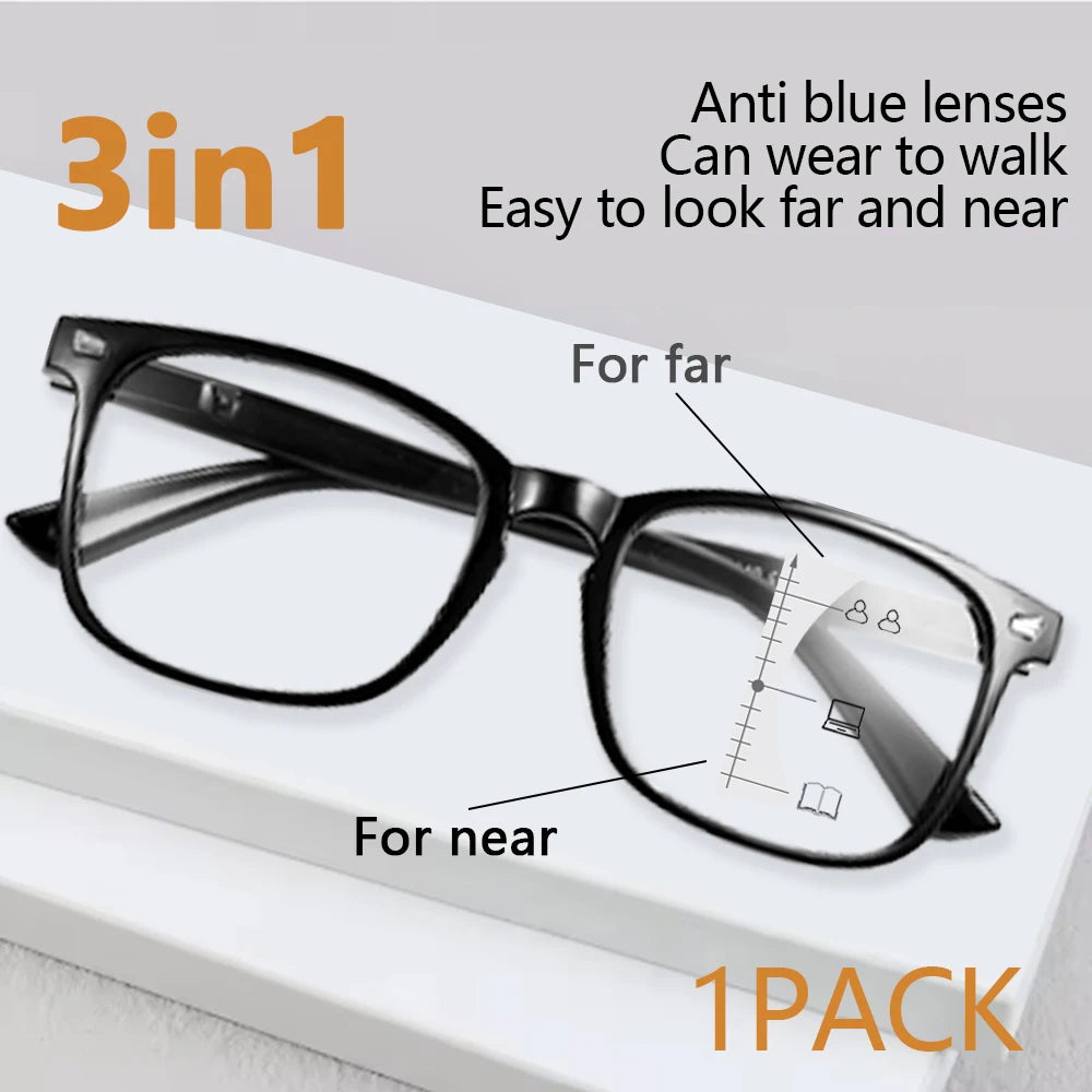 VOPHA Progressive Multifocal Reading Glasses Anti-Blue Light +1–+3 Progressive Reading Glasses Qst