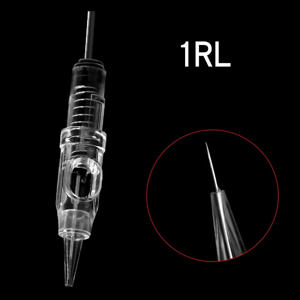 Raiuleko Disposable Cartridge Tattoo Needles 1RL–7RL PMU Pen Tattoo Needle Cartridges Qst 1RL 100Pcs