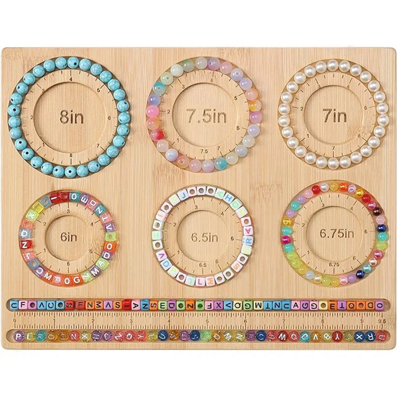 Bamboo Beading Board Imperial Measurements – Bracelet Design Mat Beading Design Board Qme