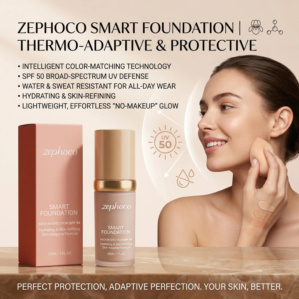 Zephoco Color-Changing Foundation SPF 50 – Full Coverage SPF Foundation Qme