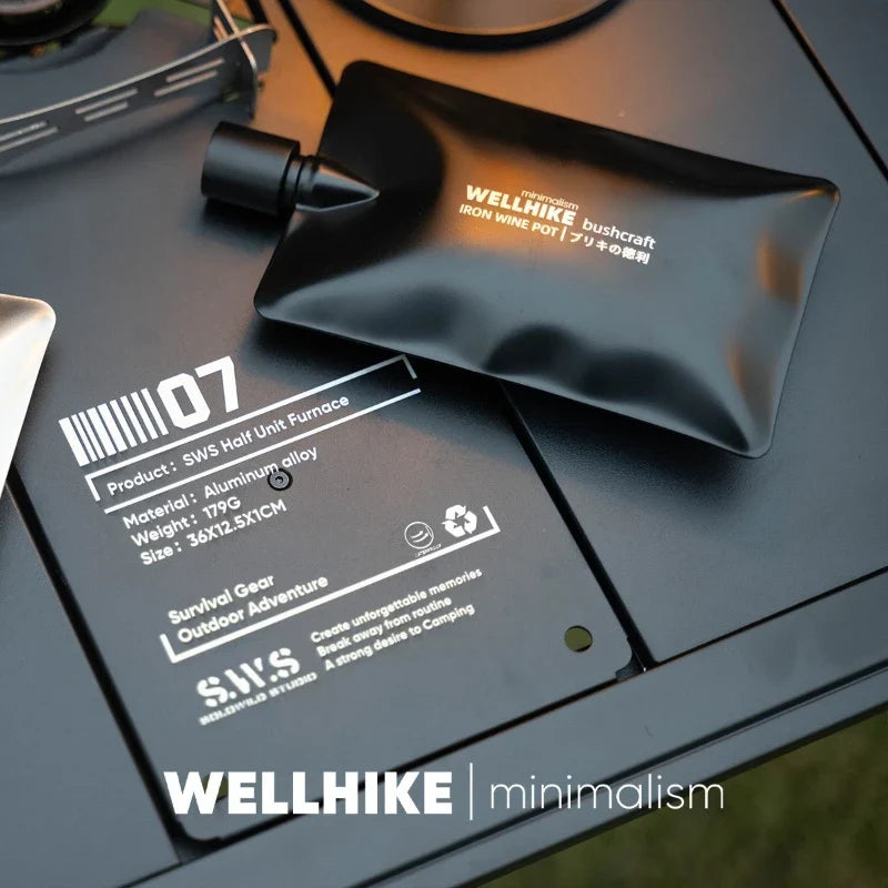 Portable 304 Stainless Steel Flat Flask for Camping & Outdoor Camping Flask Qme