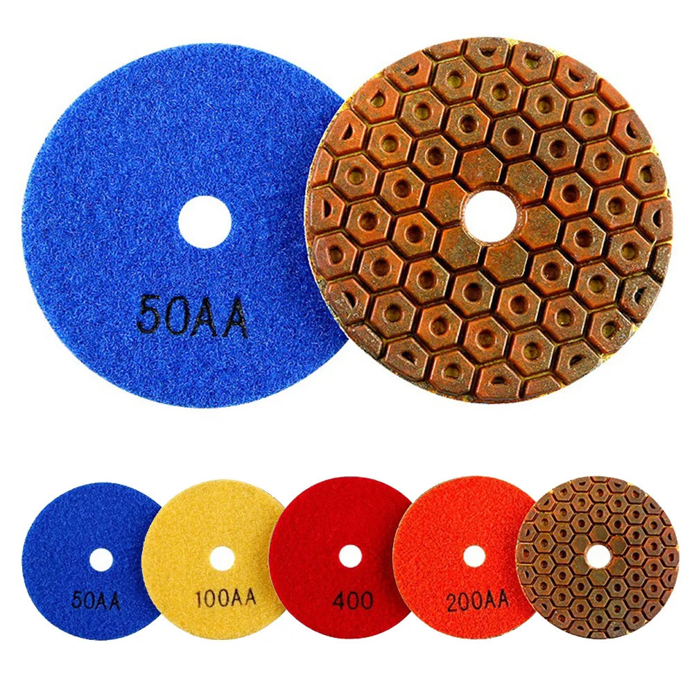 Copper Bond Wet Polishing Pads – Granite Marble Concrete 4" Wet Polishing Pads Qme