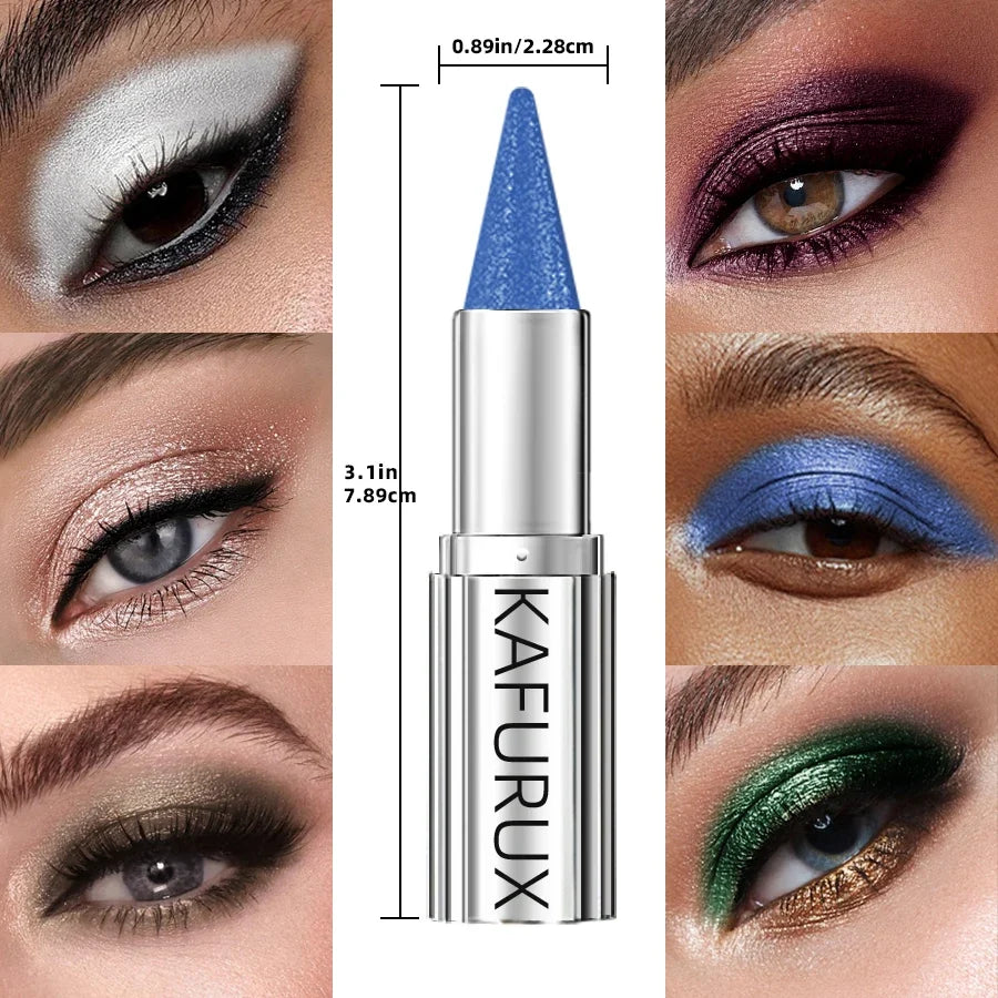 12-Color Metallic Glitter Eyeshadow Pencil – Long-Lasting Liner Eyeshadow Pencil Qme