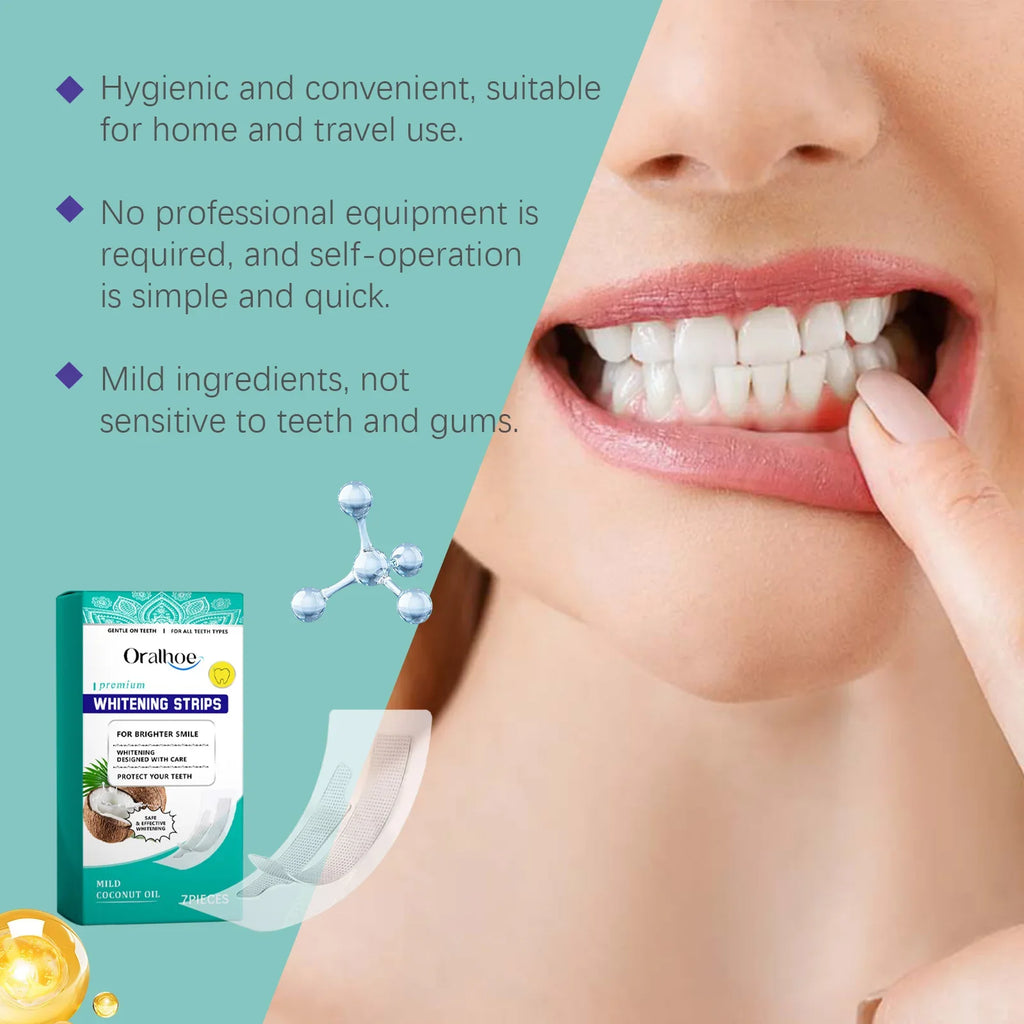 Teeth Whitening Strips – Brighten & Remove Stains | Qme Teeth Whitening Strips Qme