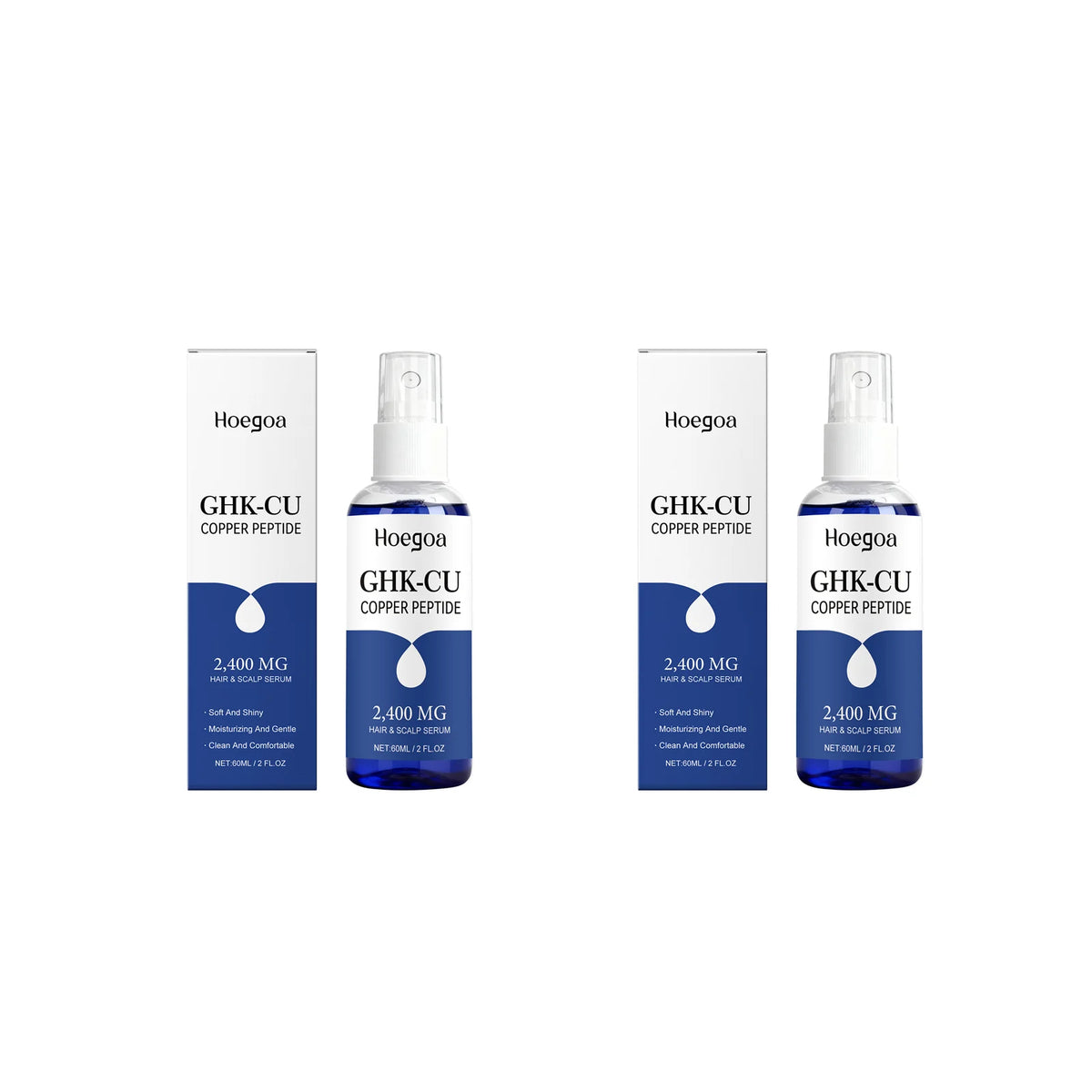 HOEGOA Copper Peptide Hair Growth Serum – Scalp Essence Hair Growth Serum Qst 2pcs