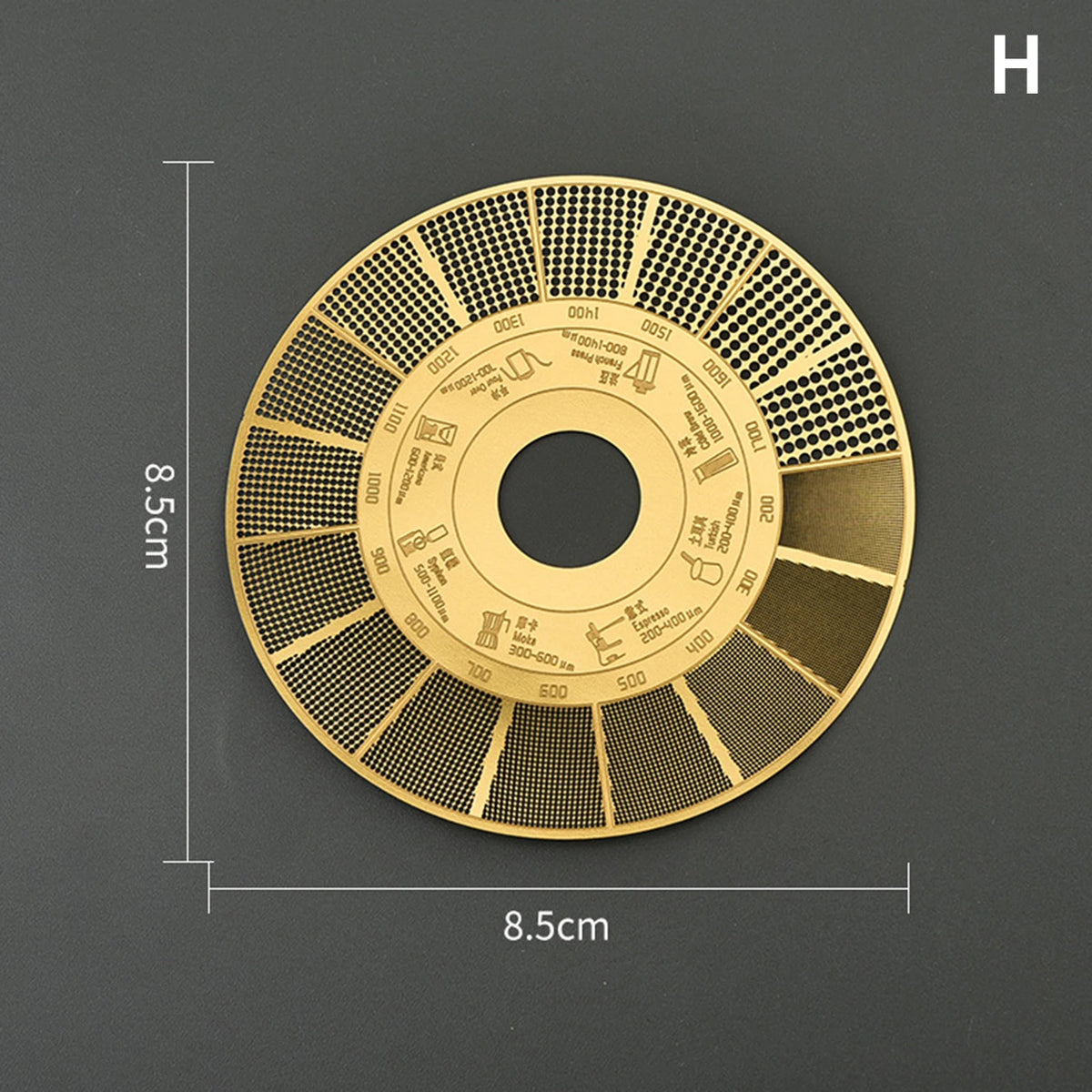 Coffee Grind Size Reference Card – Brewing Comparison Guide Coffee Accessory Qst H