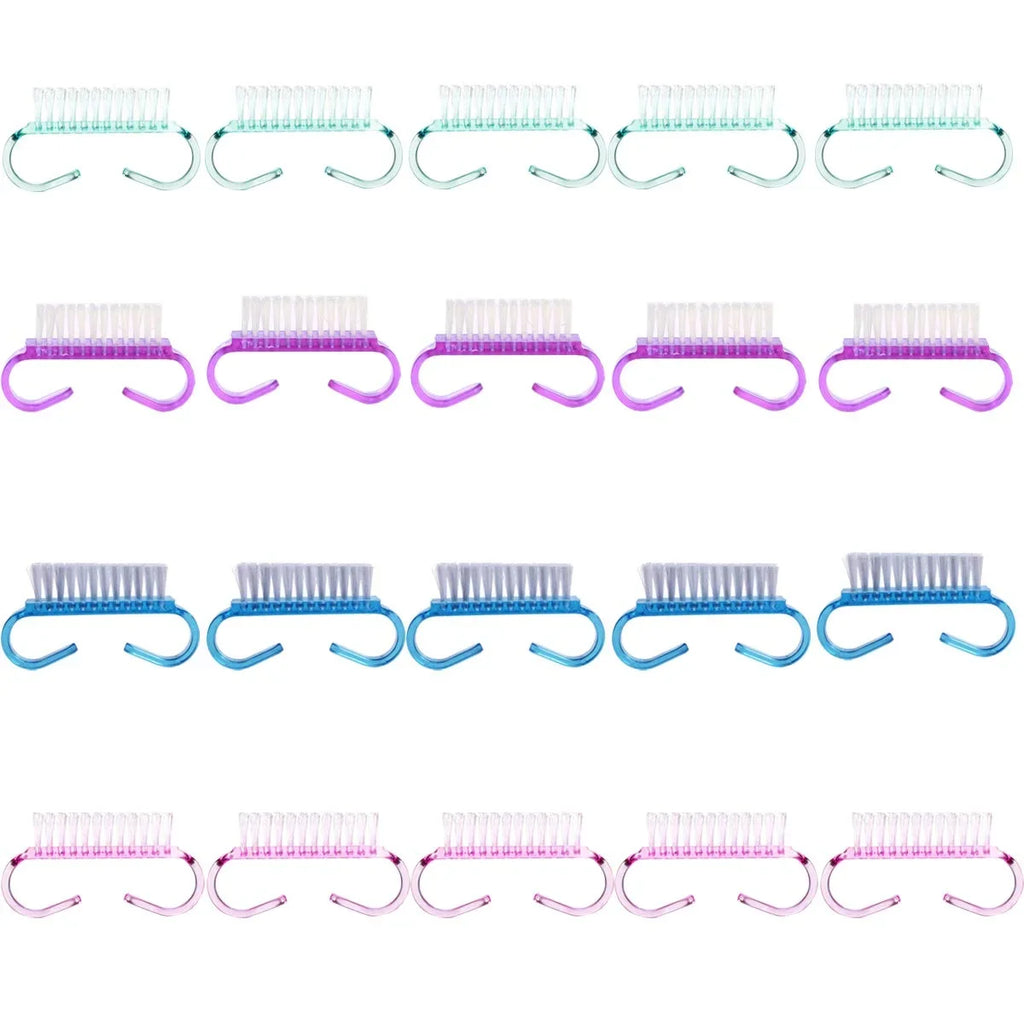 Soft Grip Nail Cleaning Brush Set – 10 Pack Manicure Tool Nail Cleaning Brush Qme