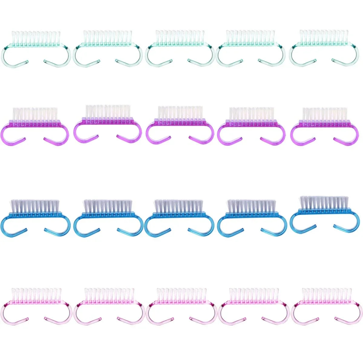 Soft Grip Nail Cleaning Brush Set – 10 Pack Manicure Tool Nail Cleaning Brush Qme