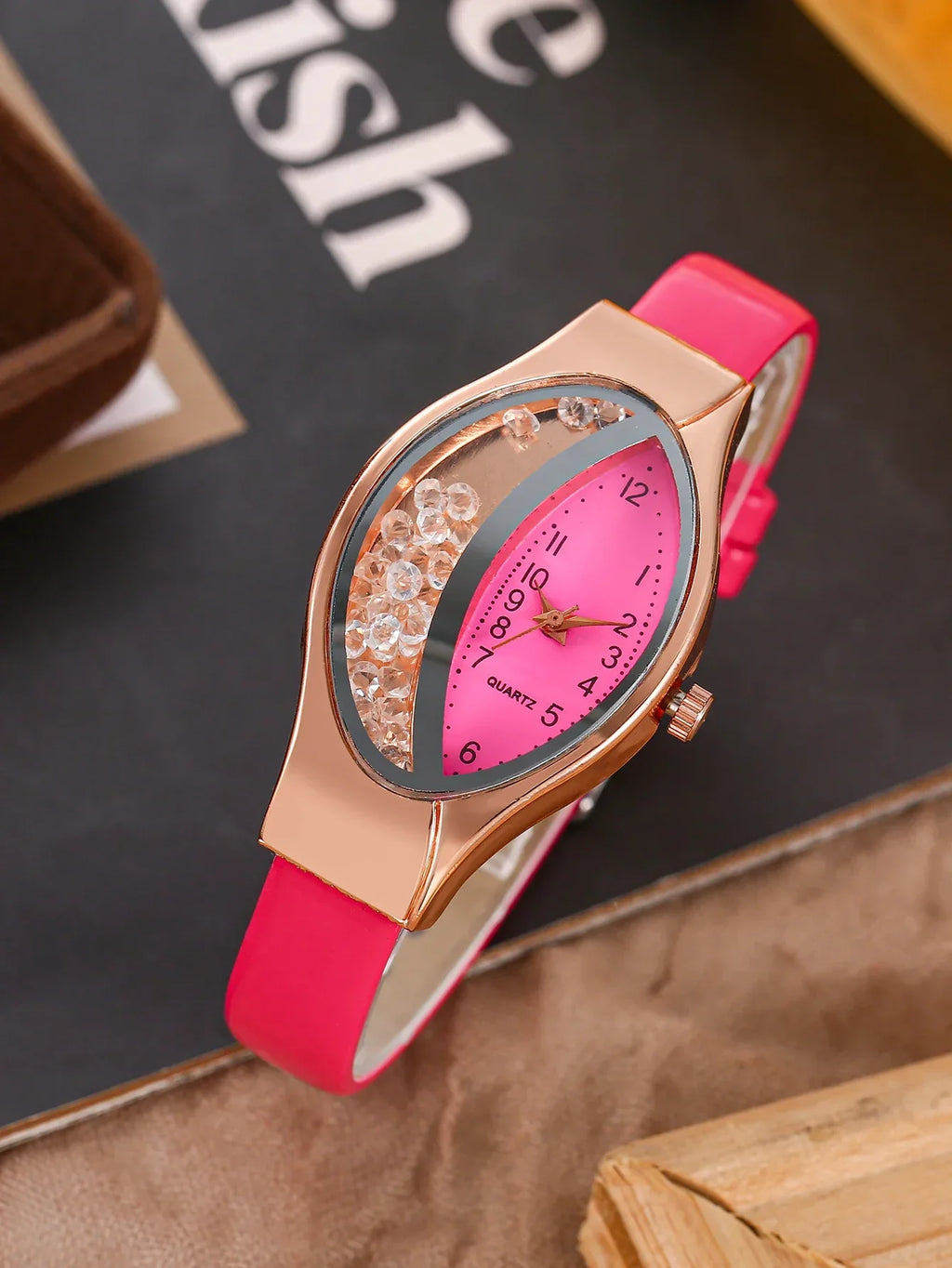 Diamond-Inlaid Serpentine Belt Women's Fashion Watch Women's Fashion Watch Qme