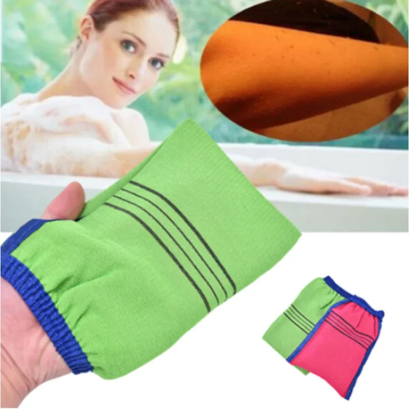 Korean Exfoliating Bath Washcloth Double-Sided Body Scrub Exfoliating Bath Cloth Qme Default Title