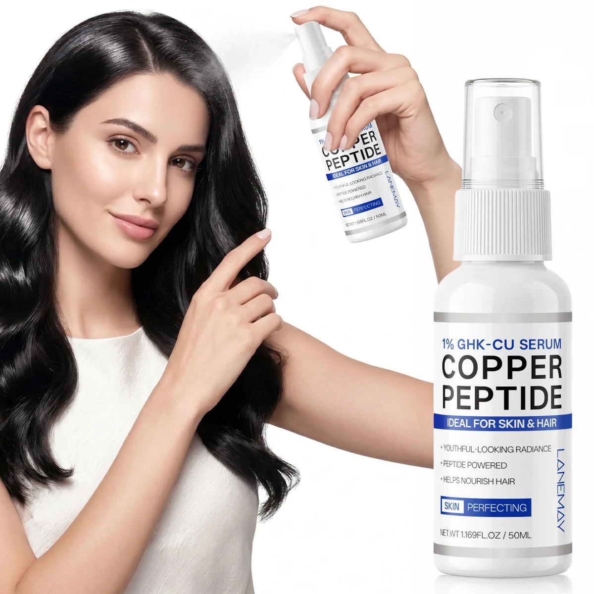 1% GHK-Cu Copper Peptide Serum Mist – Skin & Hair Peptide Serum Mist Qst