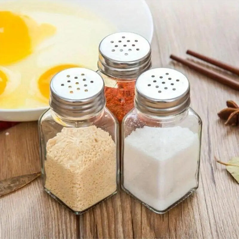 Transparent Seasoning Bottle & Storage Tray for BBQ & Kitchen Spice Storage Set Qme