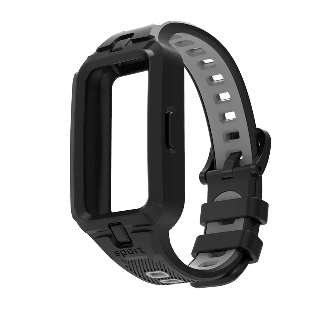 Silicone Strap for Huawei Band 9 8 7 6 – 20 Colors Smart Watch Strap Qme Black Grey For Huawei band 6