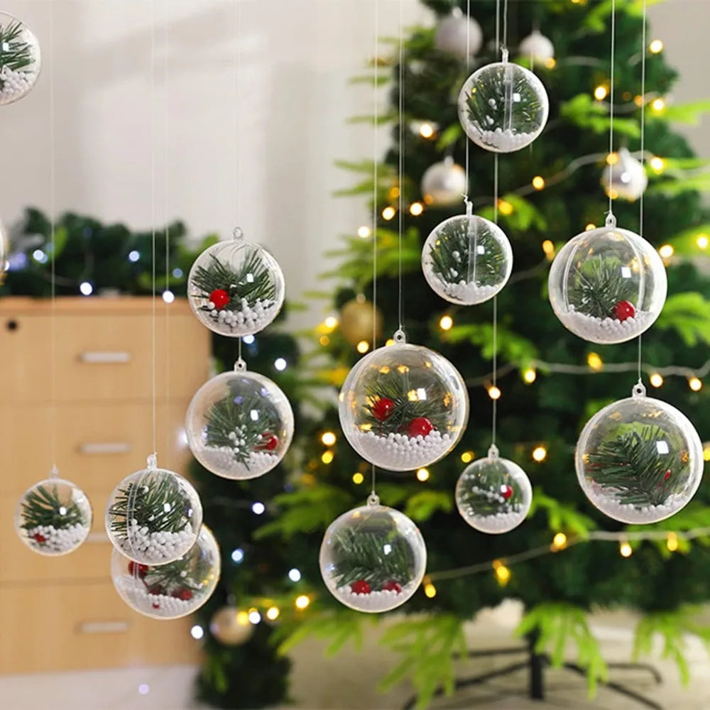 20 Pcs Fillable Christmas Ball Ornaments – Tree Decorations Christmas Ornaments Qme