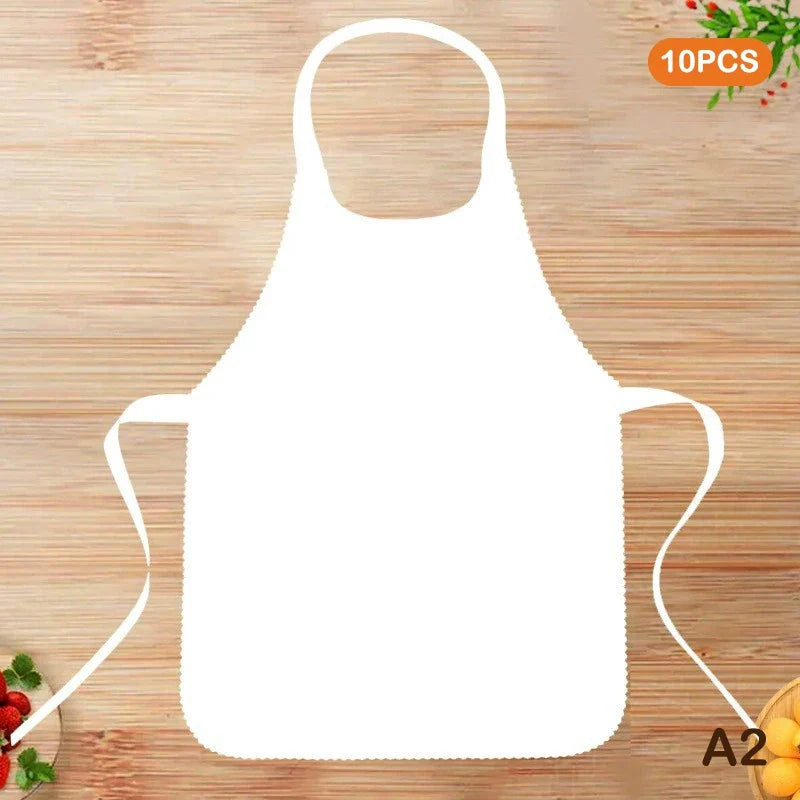 Disposable Non-Woven Aprons – Cooking, BBQ & Hairdressing Disposable Aprons Qme A2