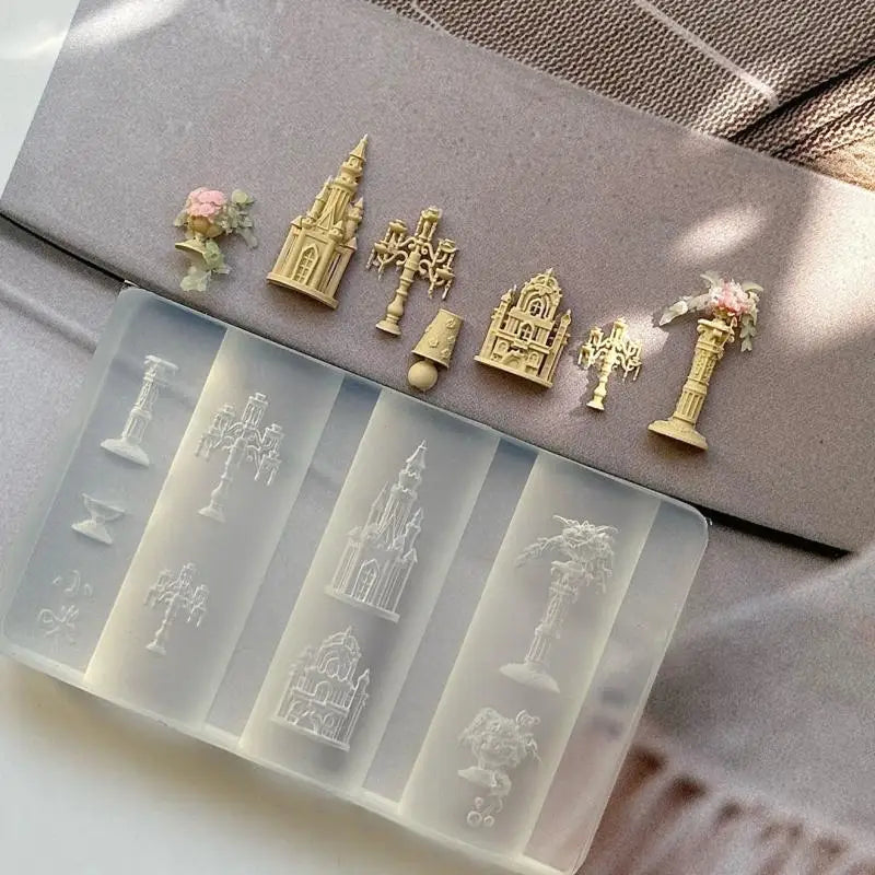 3D Silicone Nail Art Mold – Flower Bow Butterfly Templates Nail Art Mold Qst