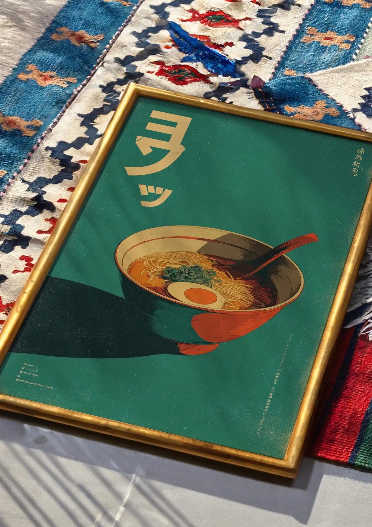 Retro Japanese Ramen Canvas Wall Art Poster | Kitchen Decor Canvas Wall Art Qst