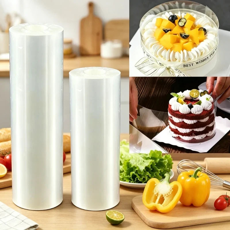 10M Acetate Cake Collar Roll – Mousse Edge Liner for Baking Cake Collar Roll Qme