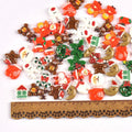 Christmas Resin Flatback Embellishments – Wreath Elk & Sock Resin Craft Embellishments Qme mixed 20pcs