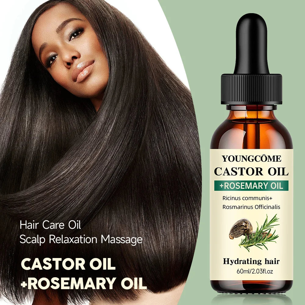 Castor & Rosemary Hair Growth Oil – Thickens & Conditions Hair Growth Oil Qst