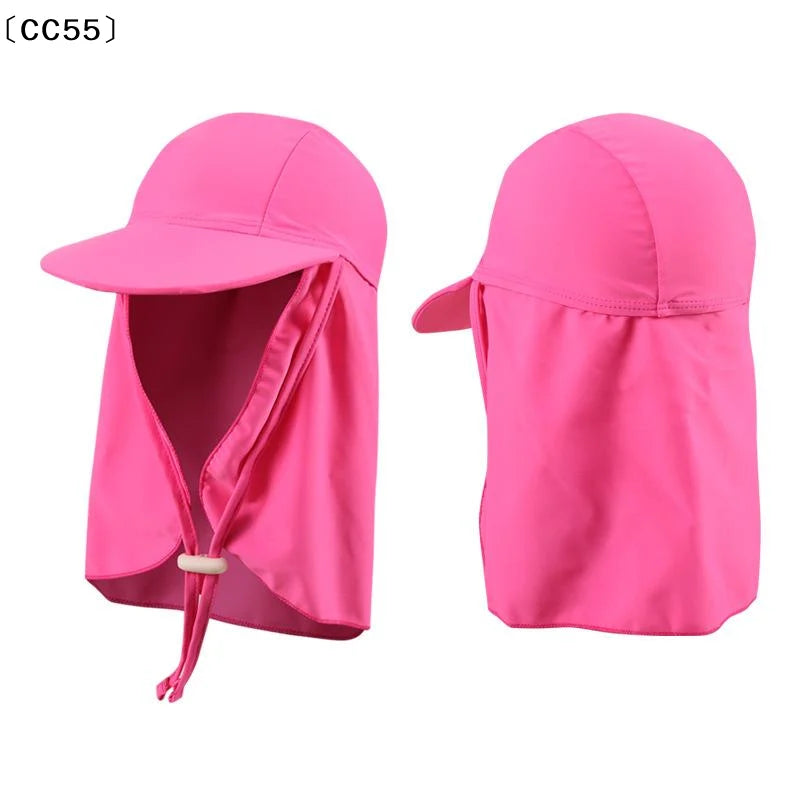 Kids UV-Protective Wide Brim Sun Hat – Breathable Ice Silk Kids Sun Hat Qst