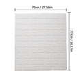 3D Faux Brick Wall Sticker – Waterproof Self-Adhesive PVC Wall Sticker Panel Qme white 1pcs-77cmX70cm