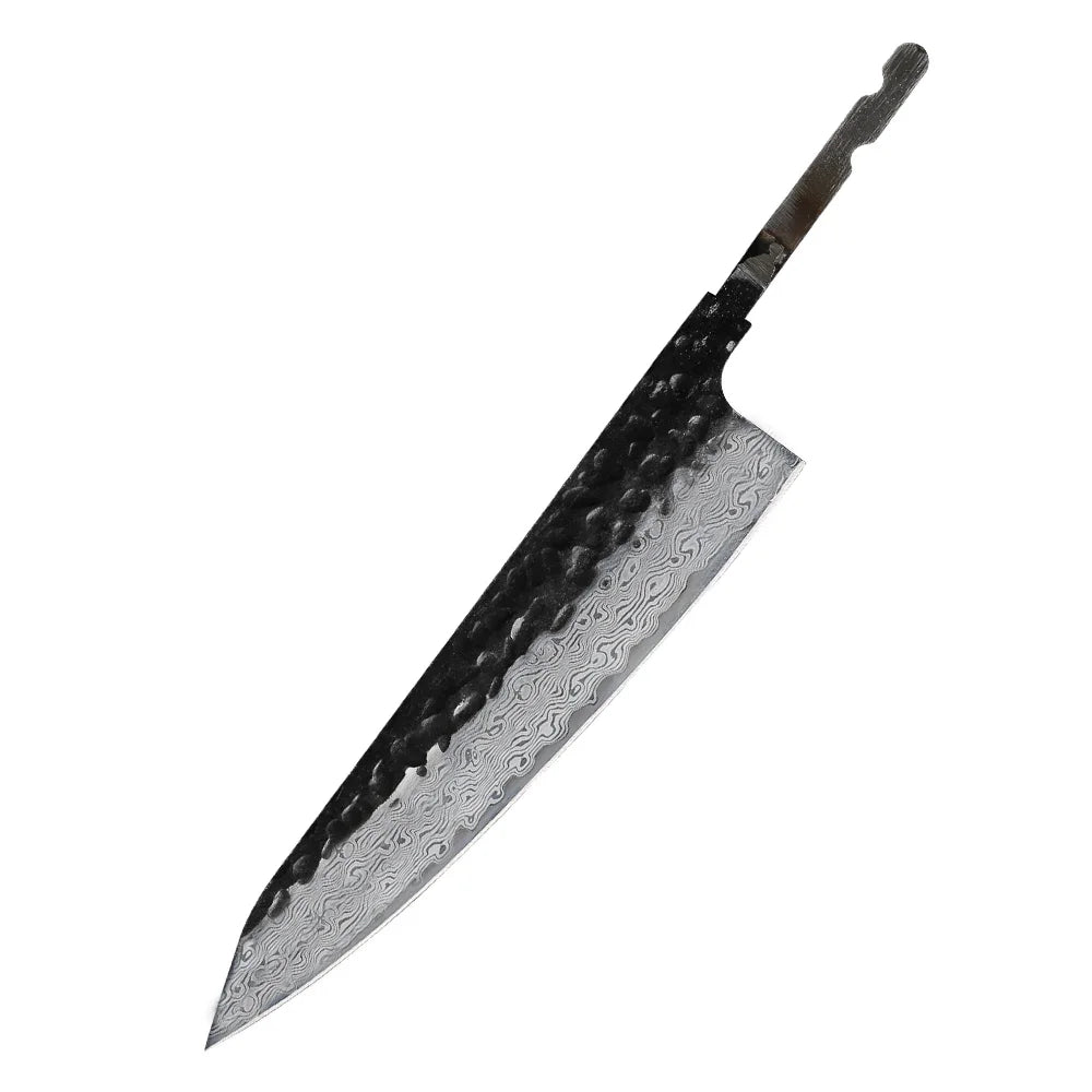 Damascus VG10 Blade Blank – Hand-Forged Custom Utility Knife Damascus Blade Blank Qst Utility Knife