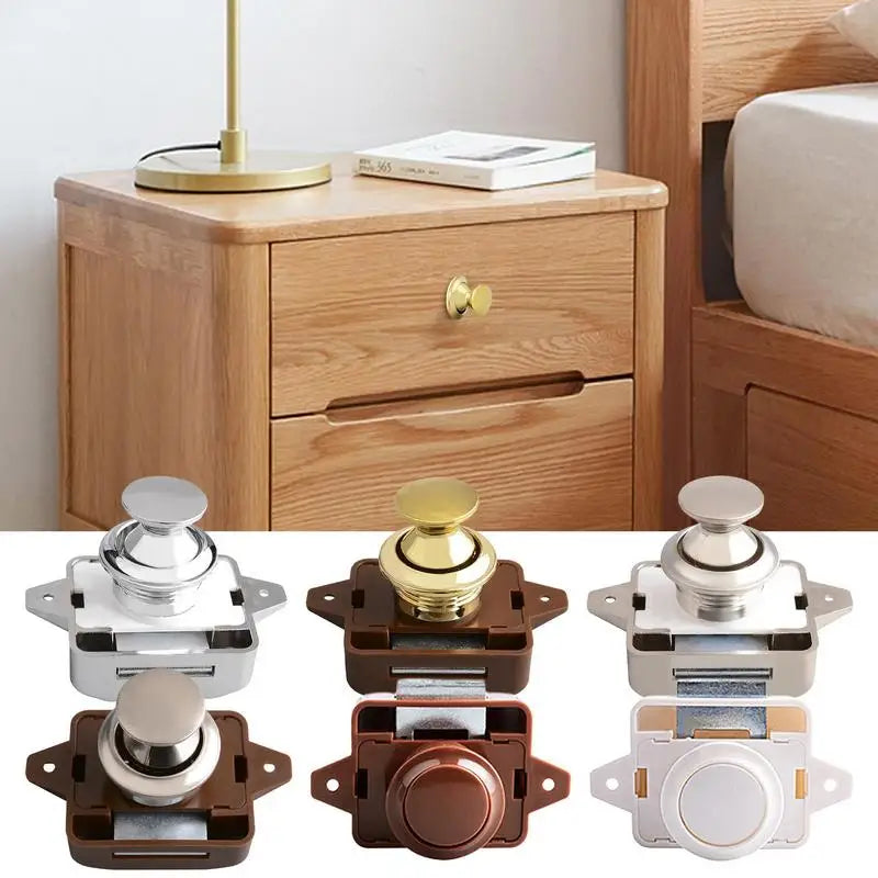 Keyless Push Cabinet Lock for RV Caravan Boat Cupboard Cabinet Latch Lock Qst